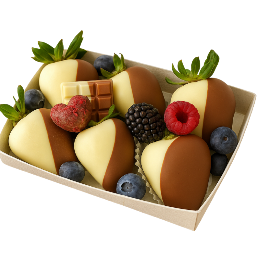 Na obrázku je velikost S 6-8 jahod