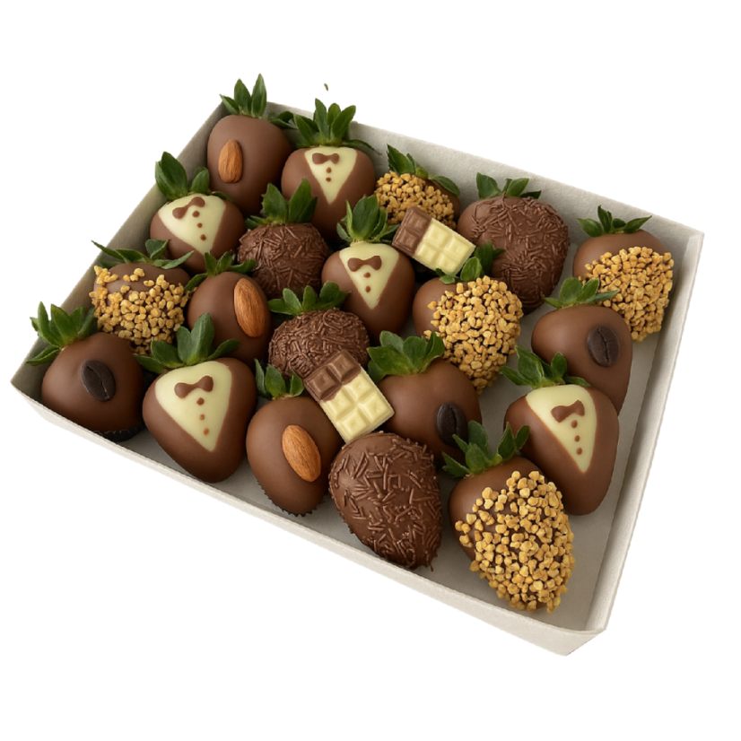 Na obrázku je velikost L 20-25 jahod