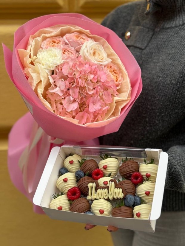 Ideální combo - Ideální combo: Kytice S size a box M size